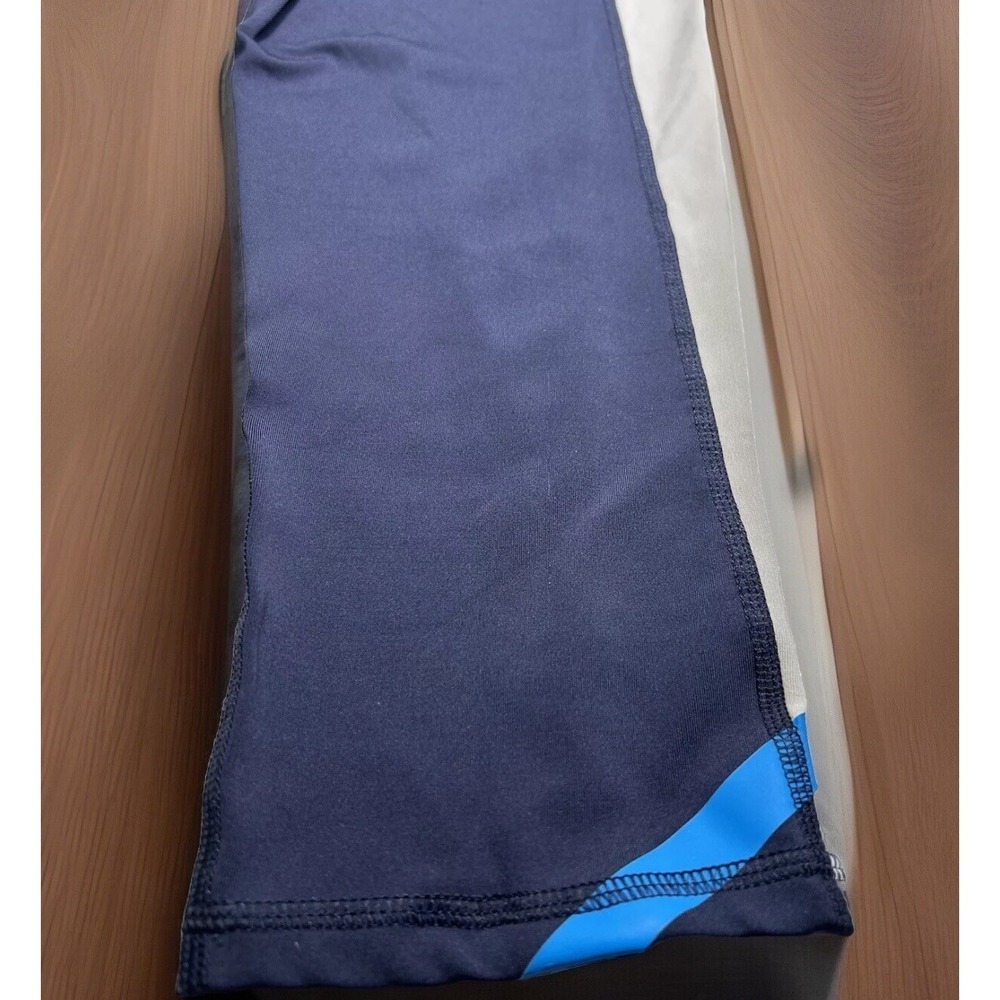 Champion High Rise 20"‎ Training Leggings Blue white Size M Yoga Capri - Picture 5 of 11